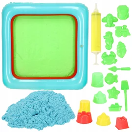 Kinetikus homok egy dobozban 2 kg-os formák kék