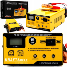 Kraft&amp;Dele Automata akkumulátortöltő, 6-12V/15 A