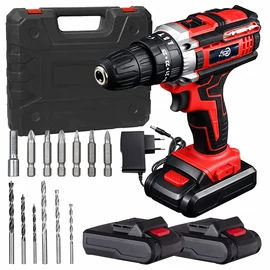 Akkus fúrócsavarozó, 2 db akksival, 24 V, 5400 mAh, 10 mm-es gyorskioldó tokmány