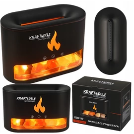 Kraft&Dele Aromaterápiás párásító, RGB színváltós LED-el, 250 mL, USB-C csatlakozóval