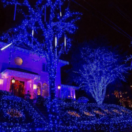 180 LED-es kültéri-beltéri dekor fényfüzér, kék, 13,5 m