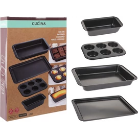 La Cucina 4 db-os tapadásmentes tepsi készlet Muffin sütővel, 37 x 26 cm 