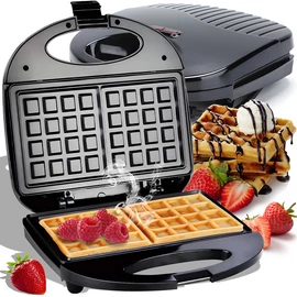 2 szeletes tapadásmentes gofrisütő 750W