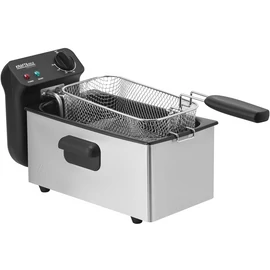 Kraft&Dele Rozsdamentes acél olajsütő, 3 L, 2300 W, 130-190°C,  Tápkábel tárolórekeszel, KD4331