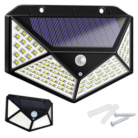 100 LED-es Mozgásérzékelős, napelemes LED lampa