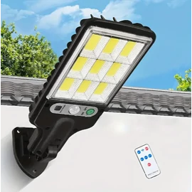 COB LED-es napelemes reflektor, mozgásérzékelővel, IP65