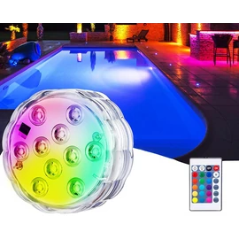 LED medence lámpa, vízálló, távirányítóval, 16 szín