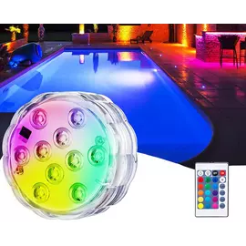 LED RGB medence lámpa, vízálló, távirányítóval, 16 szín
