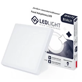 LED mennyezeti panel, felületre szerelt, nem villogó, CCD, fehér, 18W