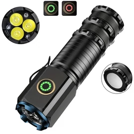 GENETIC® taktikai LED zseblámpa újratölthető USB klip mágneses, 5 üzemmód, IP65