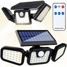 Extra erős 110 LED-es napelemes reflektor, mozgásérzékelővel, 