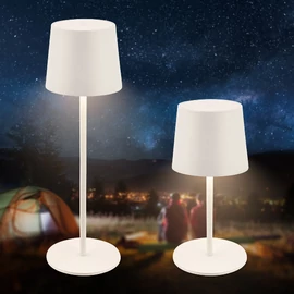 Elemes asztali LED lámpa, fényerőszabályzó, 26 cm magas, fehér