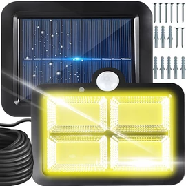 128 LED-es  reflektor napelemes mozgásérzékelővel
