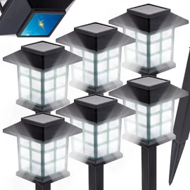 6 db-os Napelemes kerti LED lámpa, 37 cm