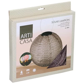 ArtiCasa napelemes fénynyomat mintás Party LED-es Lampion 25 cm barna színű 1 db