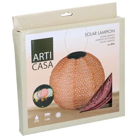 ArtiCasa napelemes fénynyomat mintás Party LED-es Lampion 25 cm terracotta színű 1 db