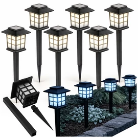 6 db-os Napelemes kerti LED lámpa, 37 cm
