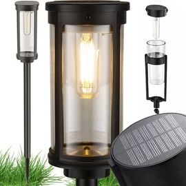 Napelemes kerti Modern LED lámpa vízálló alkonyérzékelővel, kertbe, 57 cm, 1 db 