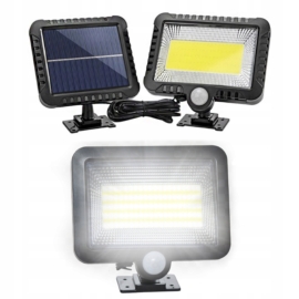 100 LED-es COB LED reflektor napelemes mozgásérzékelővel, 260 lm, 5500-6000K