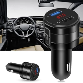 FM bluetooth transmitter és kihangosító, MP3, 2 db USB 