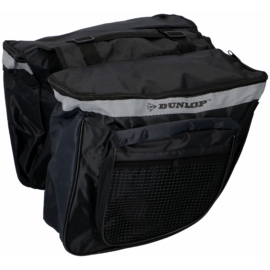 Dunlop fényvisszaverős kétoldalas kerékpár táska csomagtartóra, 30 x 26 x 10 cm