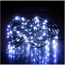 240 LED-es kültéri-beltéri dekor fényfüzér, hálózati, hideg fehér, 18 m