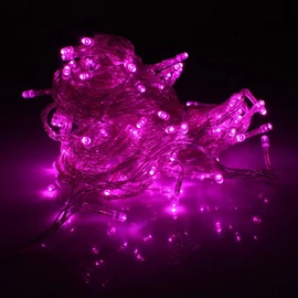 50 LED-es elemes fényfüzér, pink, 5 m