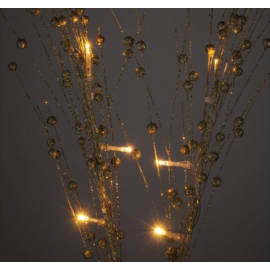 10 LED-es világító ezüst színű sakura fűzfa ágak, 75 cm