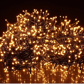 480 LED-es kültéri-beltéri dekor fényfüzér, hálózati, meleg fehér, 36 m