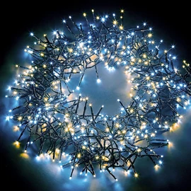 1200 LED-es BOA fényfüzér, kültéri-beltéri hálózati, Hideg-meleg fehér, 20 m