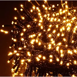 1000 LED-es BOA fényfüzér, kültéri-beltéri hálózati, 8 világítási móddal, meleg fehér, 24 m