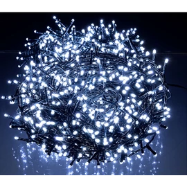 9,9 m-es 768 LED-es sűrű BOA fényfüzér, hálózati adapteres, hideg fehér, 8 világítási mód, időzíthető, IP44