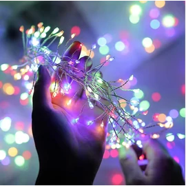 720 micro LED-es BOA fényfüzér, kültéri-beltéri hálózati, színes RGB, 7 m
