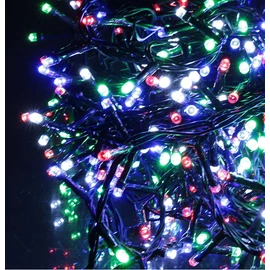 1800 LED-es BOA fényfüzér, kültéri-beltéri hálózati, 8 világítási móddal, színes RGB, 36 m