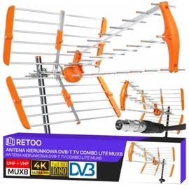 DVB-T antenna DVB-T2 LTE szűrővel, 4K ULTRA HD Erős, 120 km