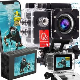 HD Vízálló sportkamera  WIFI 30m  PRO GO LCD kijelző és konzol tartó tok 