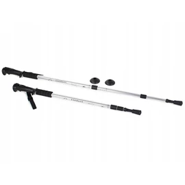 2 db-os trekking túrabot készlet, 3 különböző fejjel, 65-135 cm, szürke