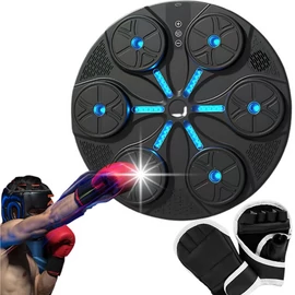 Boksz 8 ügyességi szintes edző pajzs MMA zenélő, USB-s + bokszkesztyűvel 