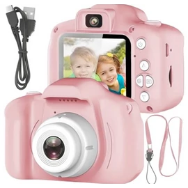 Digitális fényképezőgép gyerekeknek játékok kamerával, rózsaszín
