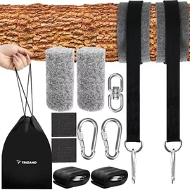 Trizand függőágy/hinta rögzítő készlet, 2 kötél, 2 karabiner, 150 kg-ig