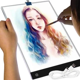 A4-es ultra vékony rajztábla 3 fényerő USB-s