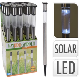 70 cm magas napelemes inox kerti lámpa LED világítással