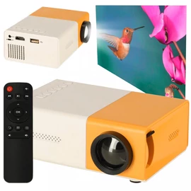 Mini projektor hordozható projektor gyerekeknek LED TFT LCD 1920x1080 24-60" USB HDMI 12V sárga és fehér színben