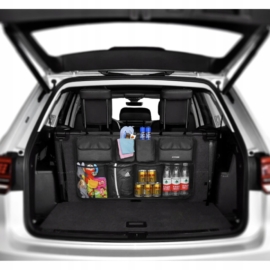Autós rendszerező csomagtartóba, 8 zseb,  hátsó üléshez rögzíthető, 87 x 47 cm