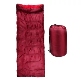 Felnőtt hálózsák 190x72 cm 5-10°C 'envelop' modell piros tárolózsákkal