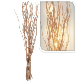 12 LED-es világító arany sakura fűzfa ágak, 40 cm magas - meleg fehér