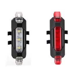 LED-es vízálló Kerékpár első és hátsó lámpa, USB-s