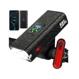 LED-es vízálló Kerékpár első és hátsó lámpa, USB-s