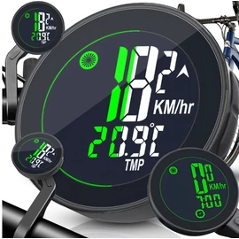 Vezeték nélküli 20 funkciós LCD kerékpárkomputer sebességmérővel, vízálló, konzollal, erős képernyő világítással