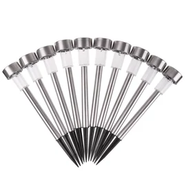 Napelemes inox kerti LED lámpa, 36 cm